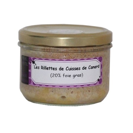 Les Rillettes de Cuisses de Canard 20% de foie gras 180g