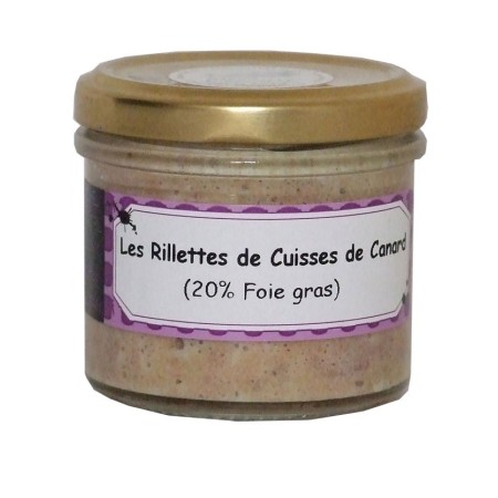 Les Rillettes de Cuisses de Canard 20% de Foie Gras 90g